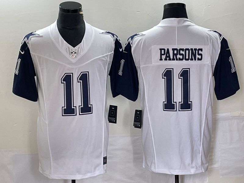 Men Dallas Cowboys #11 Parsons White Nike Vapor Limited 2023 NFL Jersey->denver broncos->NFL Jersey
